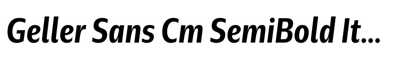 Geller Sans Cm SemiBold Italic